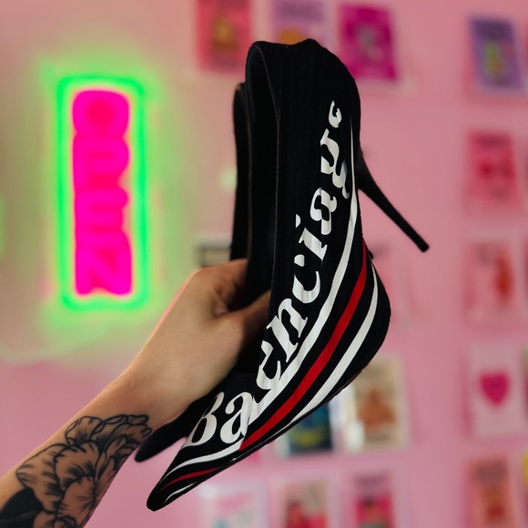 Balenciaga Shoes - Balenciaga Runway Knife Pumps 2017 Dark Navy Size 39 Stiletto Heels